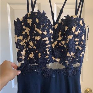 BEE DARLIN navy blue long dress